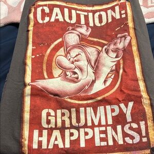 Disney Grumpy Graphic Tee - Red and Brown